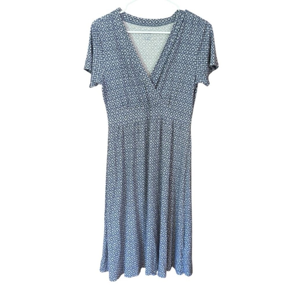 L.L. Bean Blue Casual Dress Small – Stretch Everyday Wear Comfortable - Picture 3 of 8